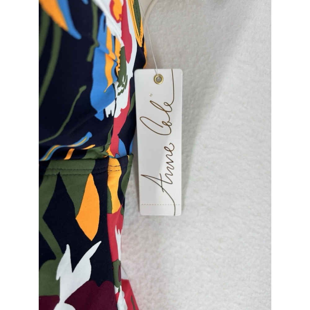 Anne Cole One Piece Shirred Swimsuit Size 10 Removable Straps New With Tags - Picture 4 of 8